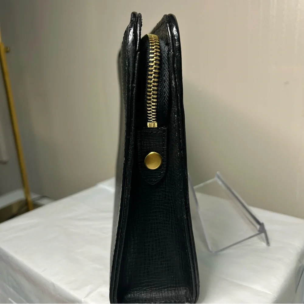 Burberrys Vintage Black Textured Unisex Clutch